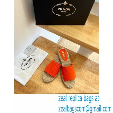 prada Fabric espadrille slides orange 2022