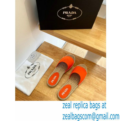 prada Fabric espadrille slides orange 2022