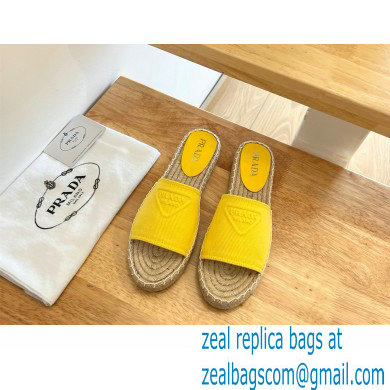 prada Fabric espadrille slides yellow 2022 - Click Image to Close