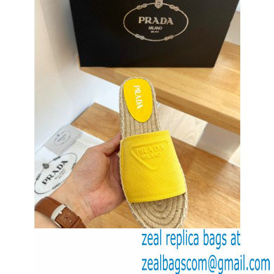 prada Fabric espadrille slides yellow 2022