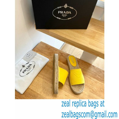 prada Fabric espadrille slides yellow 2022