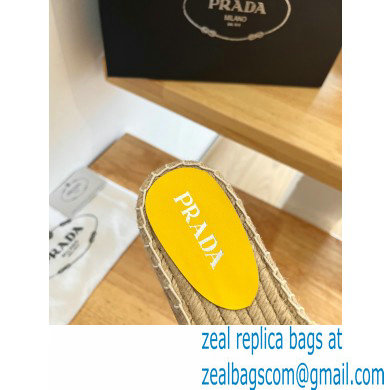 prada Fabric espadrille slides yellow 2022