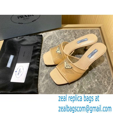 prada Plexiglas and patent leather sandals BEIGE 2022