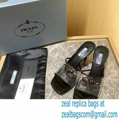 prada Plexiglas and patent leather sandals BLACK 2022