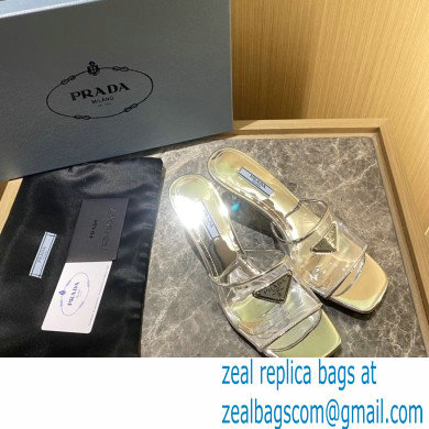 prada Plexiglas and patent leather sandals SILVER 2022