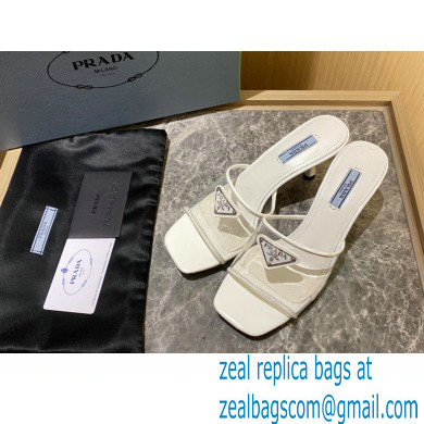 prada Plexiglas and patent leather sandals WHITE 2022