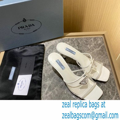 prada Plexiglas and patent leather sandals WHITE 2022