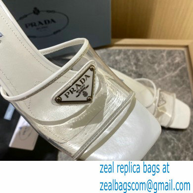 prada Plexiglas and patent leather sandals WHITE 2022