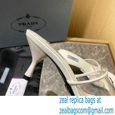 prada Plexiglas and patent leather sandals WHITE 2022