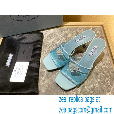 prada Plexiglas and patent leather sandals blue 2022