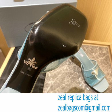 prada Plexiglas and patent leather sandals blue 2022