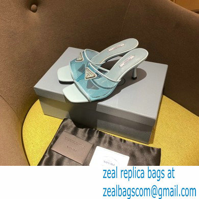 prada Plexiglas and patent leather sandals blue 2022