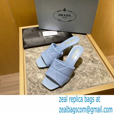 prada Quilted nappa leather slim heeled sandals blue 2022