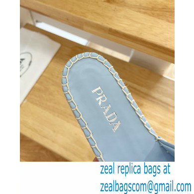 prada nappa leather espadrille slides blue 2022 - Click Image to Close