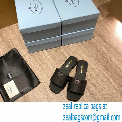 prada saffiano leather slides black 2022 - Click Image to Close