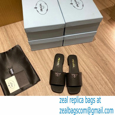 prada saffiano leather slides black 2022