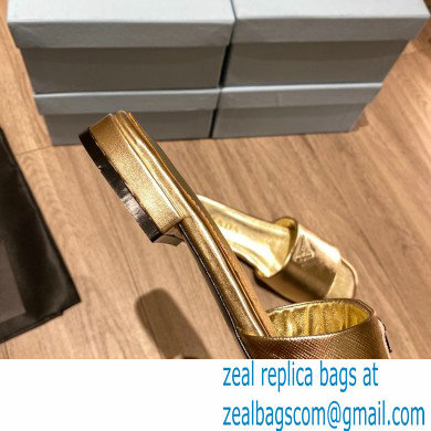 prada saffiano leather slides gold 2022