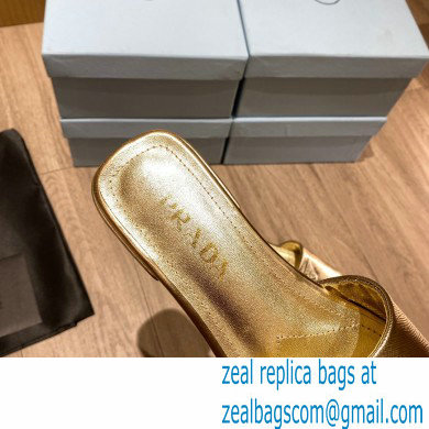 prada saffiano leather slides gold 2022