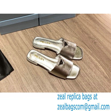 prada saffiano leather slides silver 2022 - Click Image to Close