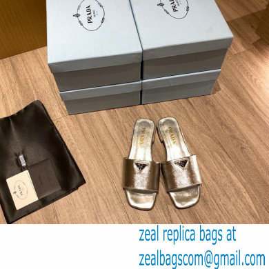 prada saffiano leather slides silver 2022