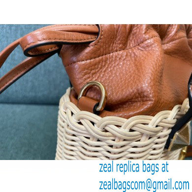 valentino VLOGO SIGNATURE WICKER BUCKET BAG 2022