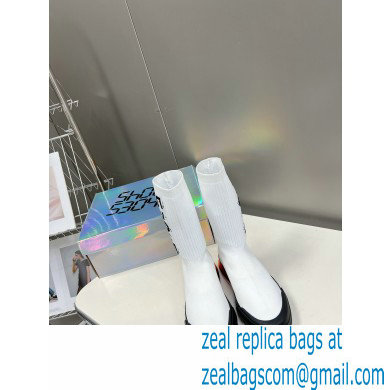Balenciaga 53045 Speed Knit Sock High Sneakers White/Black 2022