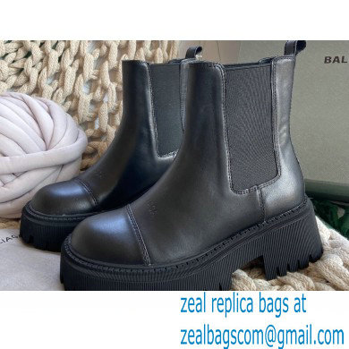 Balenciaga Heel 4.5cm Smooth calfskin Tractor boots Black