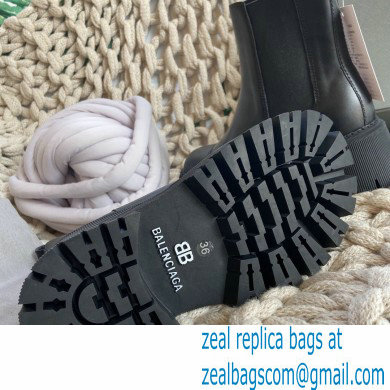 Balenciaga Heel 4.5cm Smooth calfskin Tractor boots Black - Click Image to Close