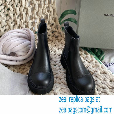 Balenciaga Heel 4.5cm Smooth calfskin Tractor boots Black