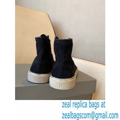 Balenciaga Paris High Top Sneakers in Destroyed cotton and rubber 01