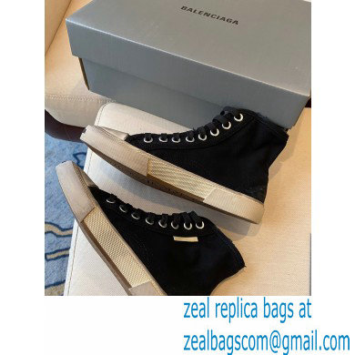 Balenciaga Paris High Top Sneakers in Destroyed cotton and rubber 01