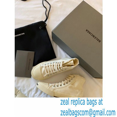 Balenciaga Paris High Top Sneakers in Destroyed cotton and rubber 02 - Click Image to Close