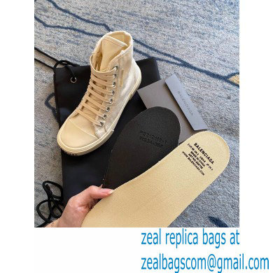 Balenciaga Paris High Top Sneakers in Destroyed cotton and rubber 02 - Click Image to Close