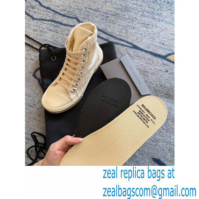 Balenciaga Paris High Top Sneakers in Destroyed cotton and rubber 02