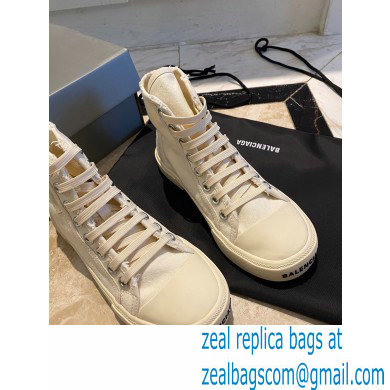 Balenciaga Paris High Top Sneakers in Destroyed cotton and rubber 02