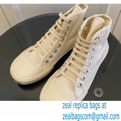 Balenciaga Paris High Top Sneakers in Destroyed cotton and rubber 02