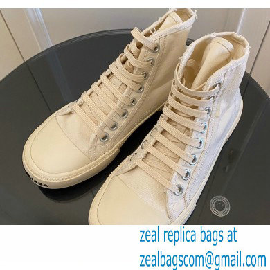 Balenciaga Paris High Top Sneakers in Destroyed cotton and rubber 02 - Click Image to Close