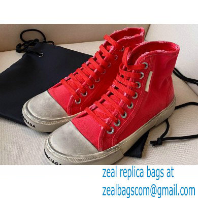 Balenciaga Paris High Top Sneakers in Destroyed cotton and rubber 03 - Click Image to Close