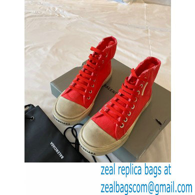 Balenciaga Paris High Top Sneakers in Destroyed cotton and rubber 03