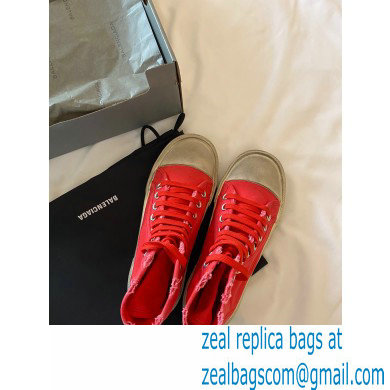 Balenciaga Paris High Top Sneakers in Destroyed cotton and rubber 03