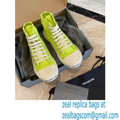 Balenciaga Paris High Top Sneakers in Destroyed cotton and rubber 04 - Click Image to Close