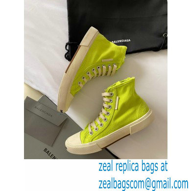 Balenciaga Paris High Top Sneakers in Destroyed cotton and rubber 04 - Click Image to Close