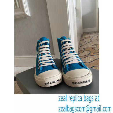 Balenciaga Paris High Top Sneakers in Destroyed cotton and rubber 05