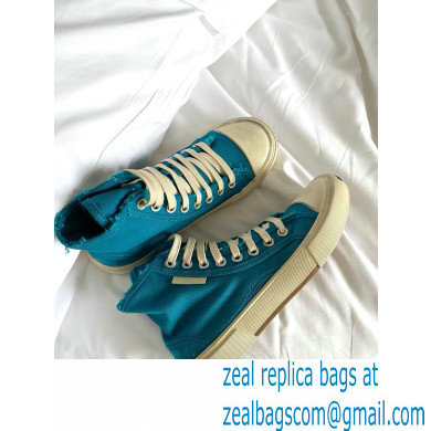 Balenciaga Paris High Top Sneakers in Destroyed cotton and rubber 05