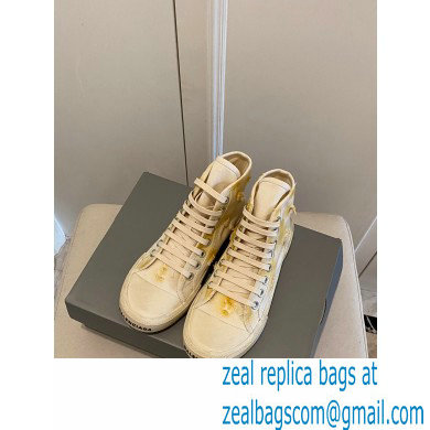 Balenciaga Paris High Top Sneakers in Destroyed cotton and rubber 07