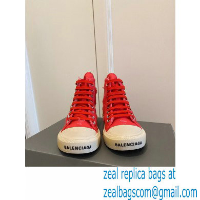 Balenciaga Paris High Top Sneakers in Destroyed cotton and rubber 08