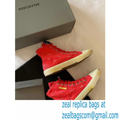 Balenciaga Paris High Top Sneakers in Destroyed cotton and rubber 08 - Click Image to Close