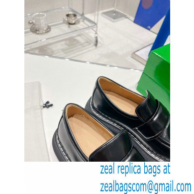 Bottega Veneta Brushed leather swell loafers Black 2022 - Click Image to Close