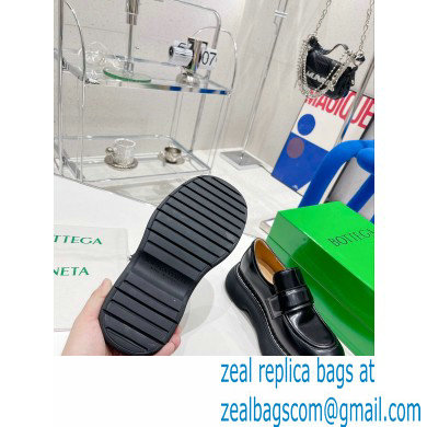 Bottega Veneta Brushed leather swell loafers Black 2022 - Click Image to Close