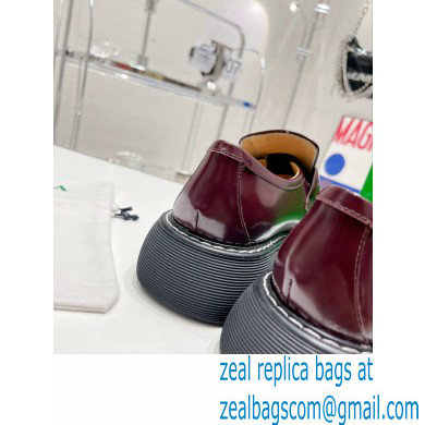 Bottega Veneta Brushed leather swell loafers Burgundy 2022 - Click Image to Close